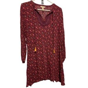 Matilda Jane Size Small Dress Burgundy Floral